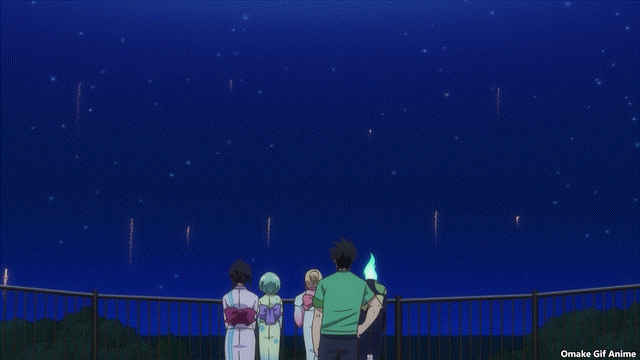 Omake Gif Anime - Demi-chan wa Kataritai - Episode 13 [BD] - Summer Festival Fireworks.gif