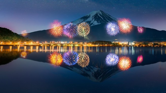 Lake Kawaguchi fireworks