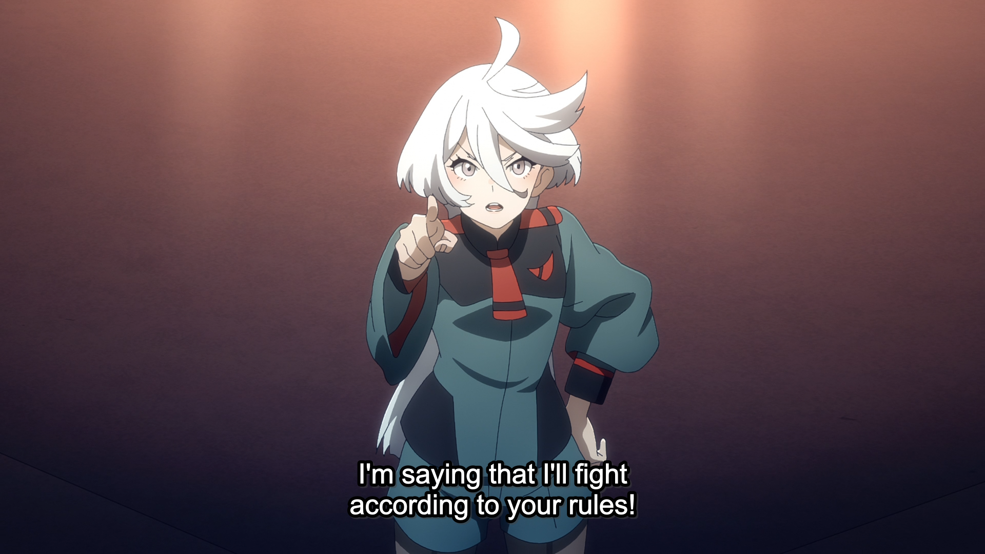 Gundam Witch From Mercury - Miorine challenges her father.